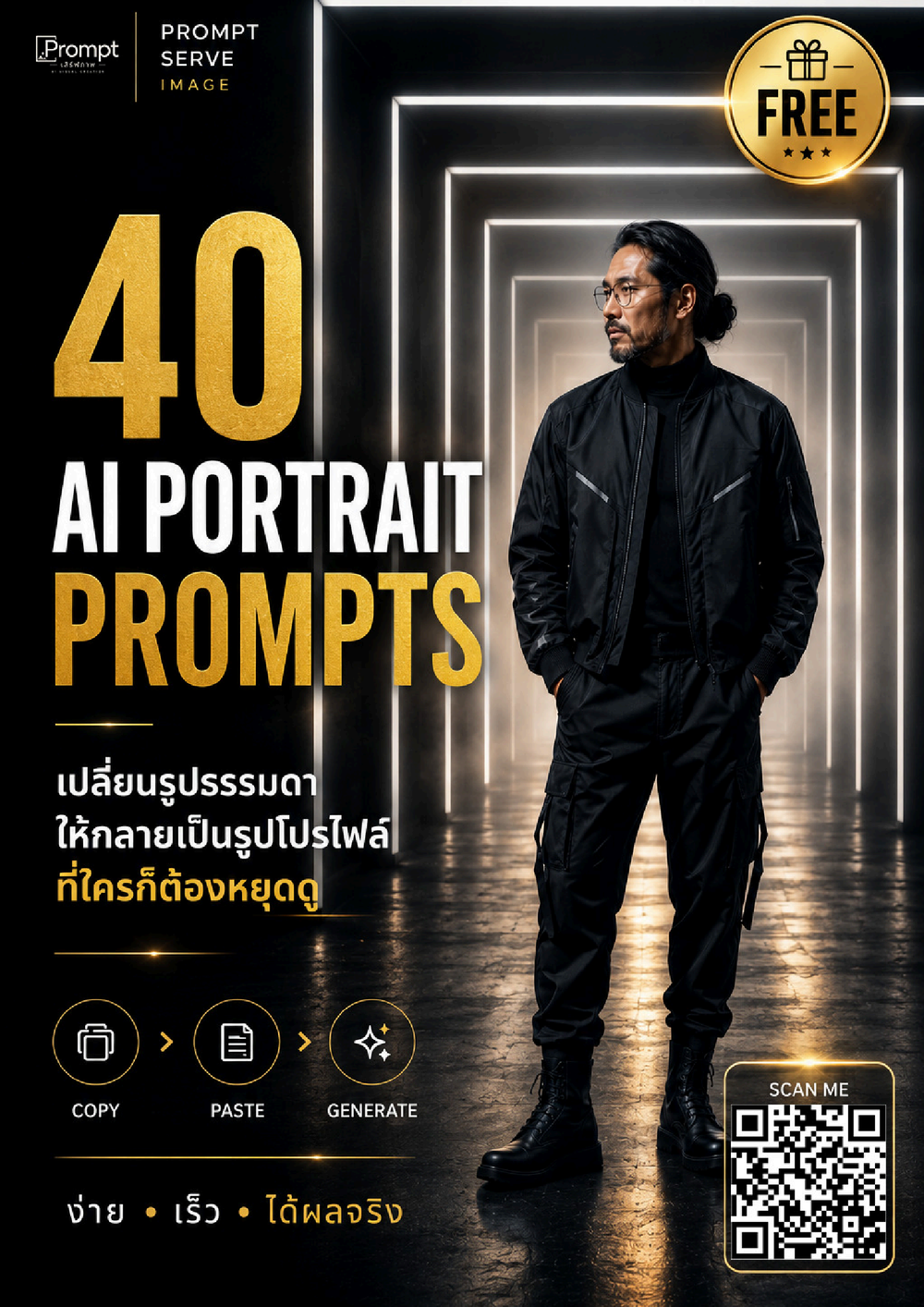 ปก 40 AI Portrait Prompts